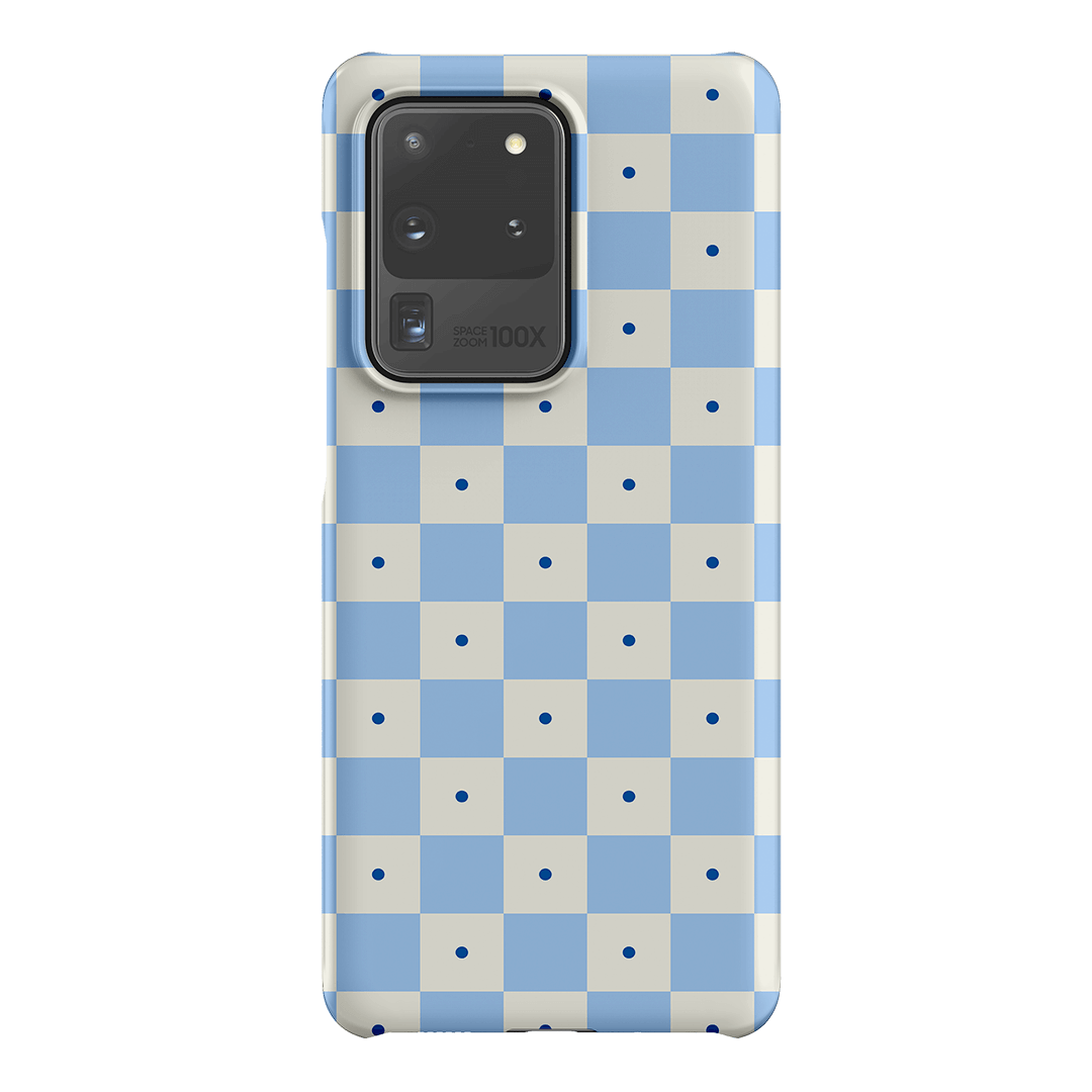 Checkers Blue Matte Case Matte Phone Cases Samsung Galaxy S20 Ultra / Snap by The Dairy - The Dairy
