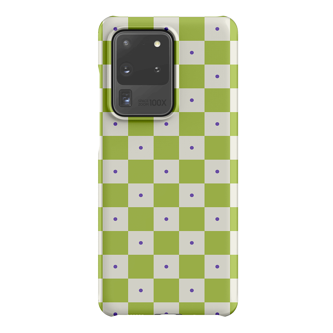 Checkers Lime with Lilac Matte Case Matte Phone Cases Samsung Galaxy S20 Ultra / Snap by The Dairy - The Dairy