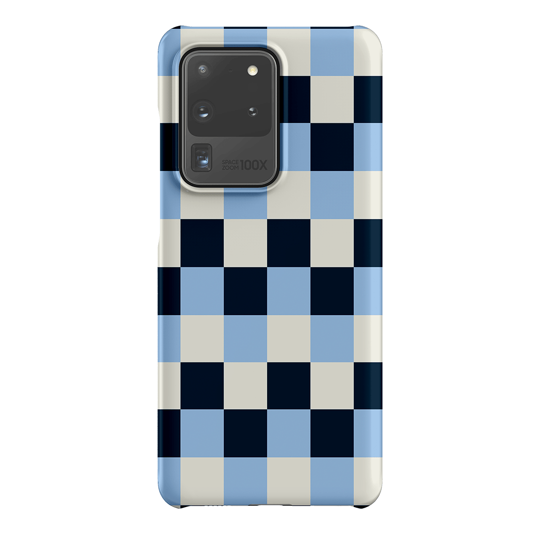Checks in Blue Matte Case Matte Phone Cases Samsung Galaxy S20 Ultra / Snap by The Dairy - The Dairy
