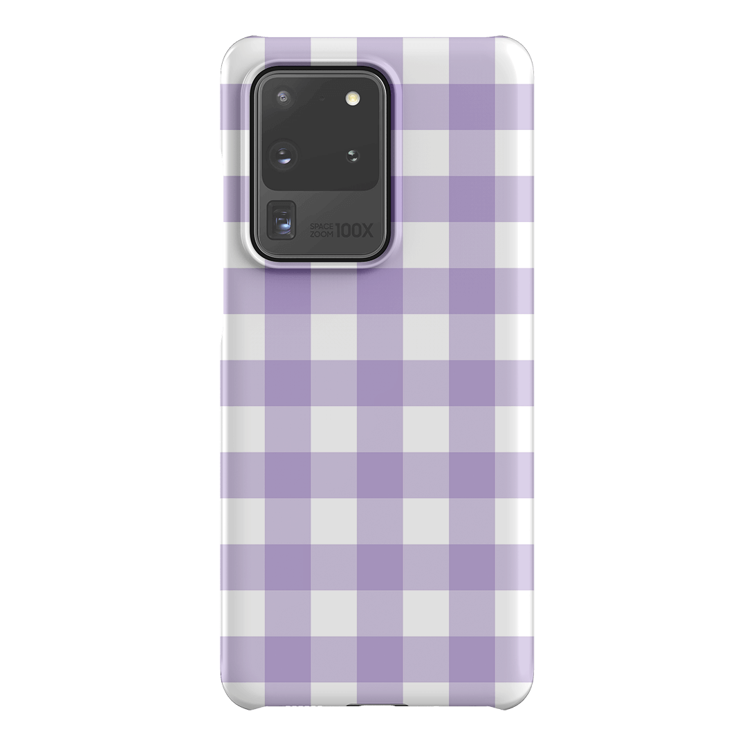 Gingham in Lilac Matte Case Matte Phone Cases Samsung Galaxy S20 Ultra / Snap by The Dairy - The Dairy