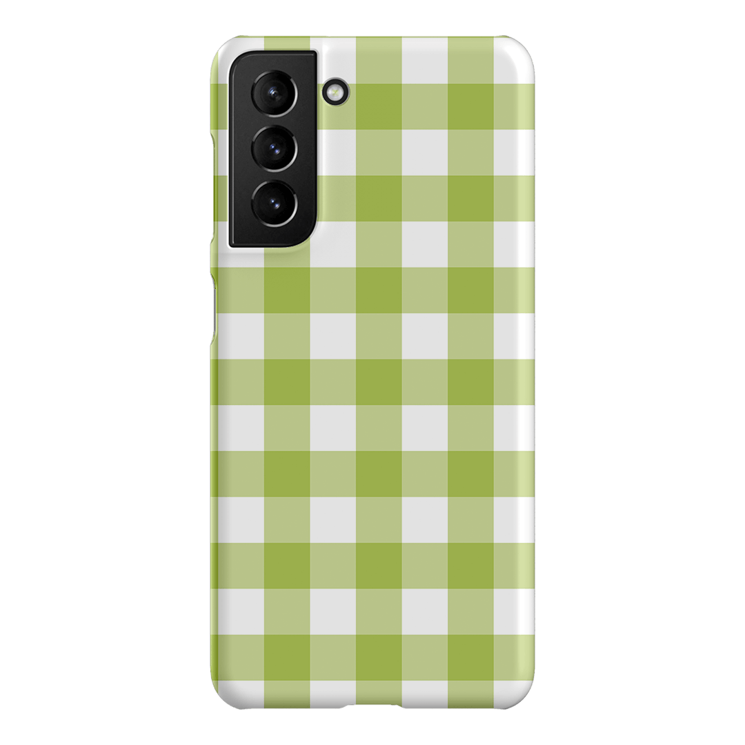 Gingham in Citrus Matte Case Matte Phone Cases Samsung Galaxy S21 / Snap by The Dairy - The Dairy
