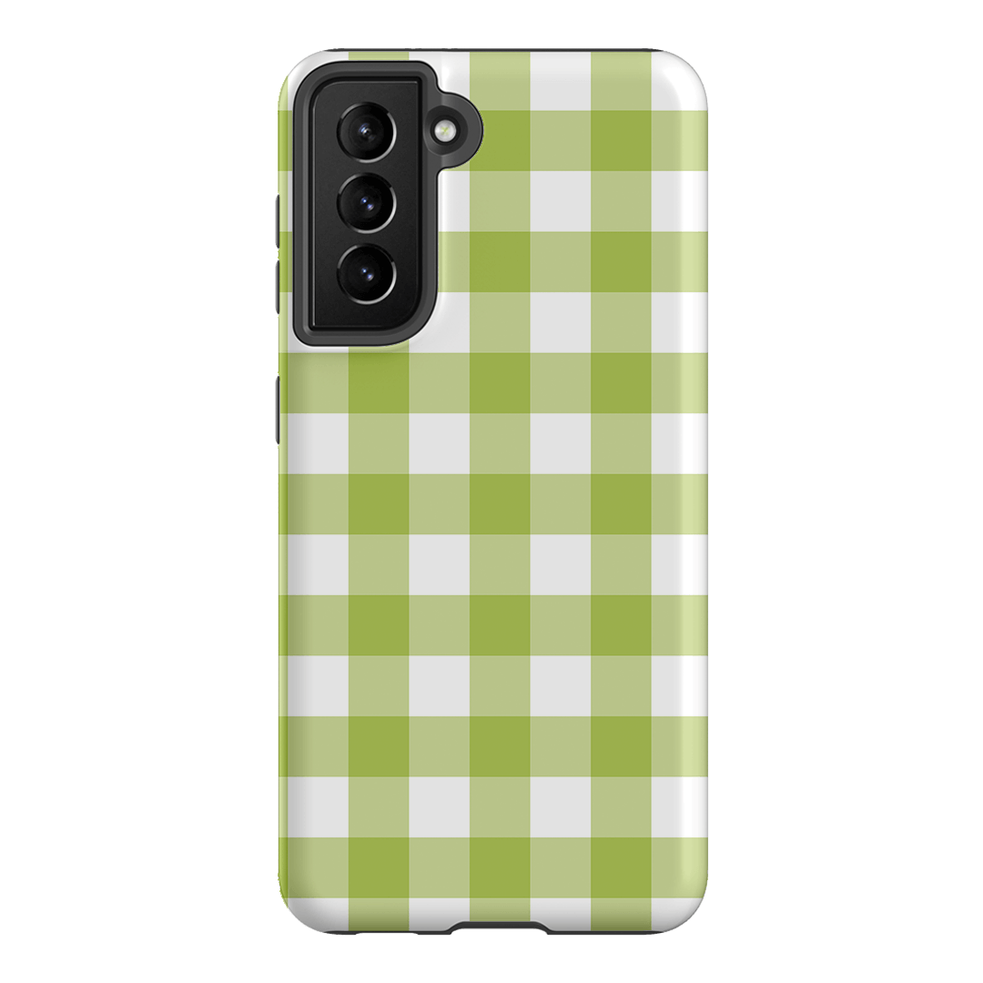 Gingham in Citrus Matte Case Matte Phone Cases Samsung Galaxy S21 / Armoured by The Dairy - The Dairy