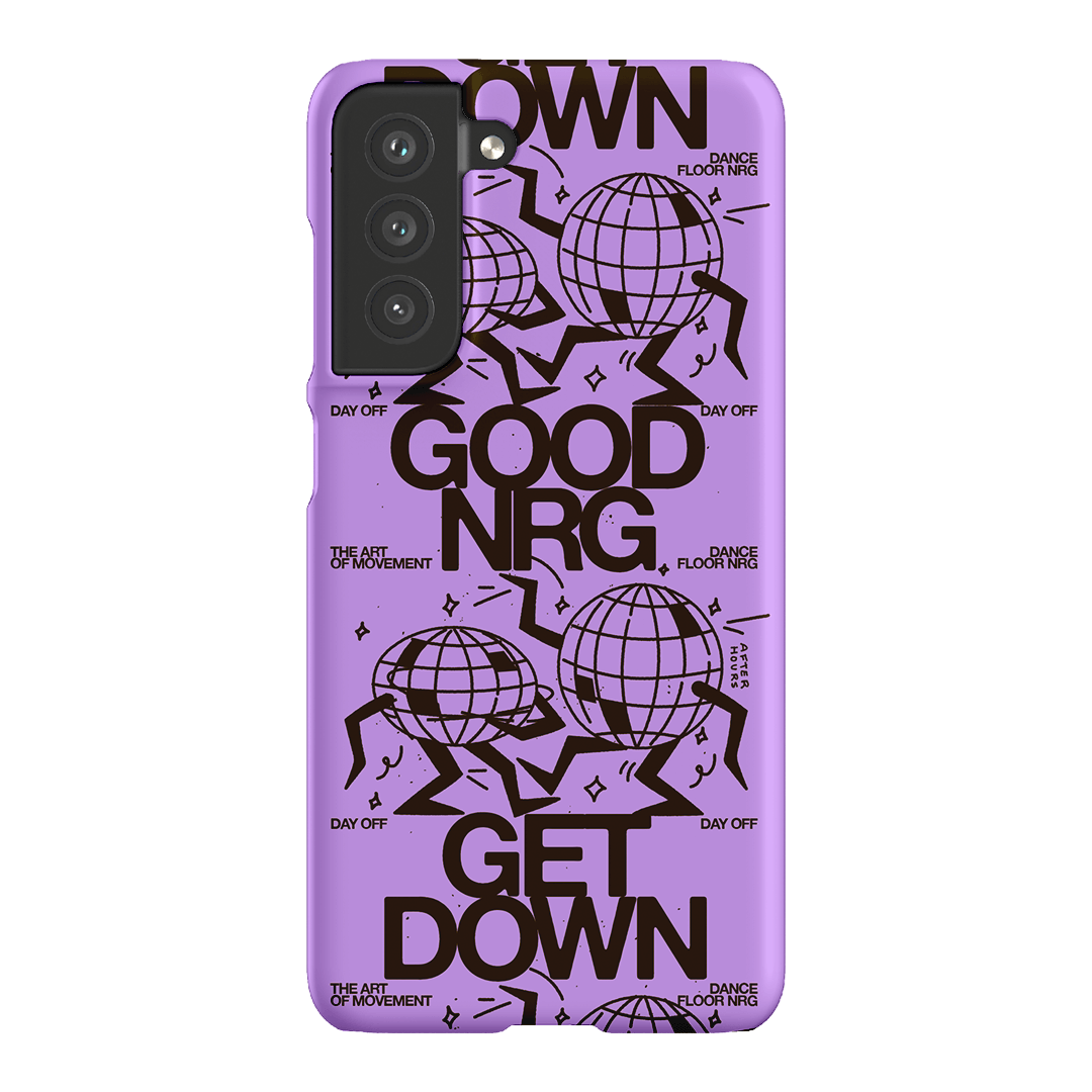 Good Energy in Purple Printed Phone Cases Samsung Galaxy S21 FE / Snap by After Hours - The Dairy