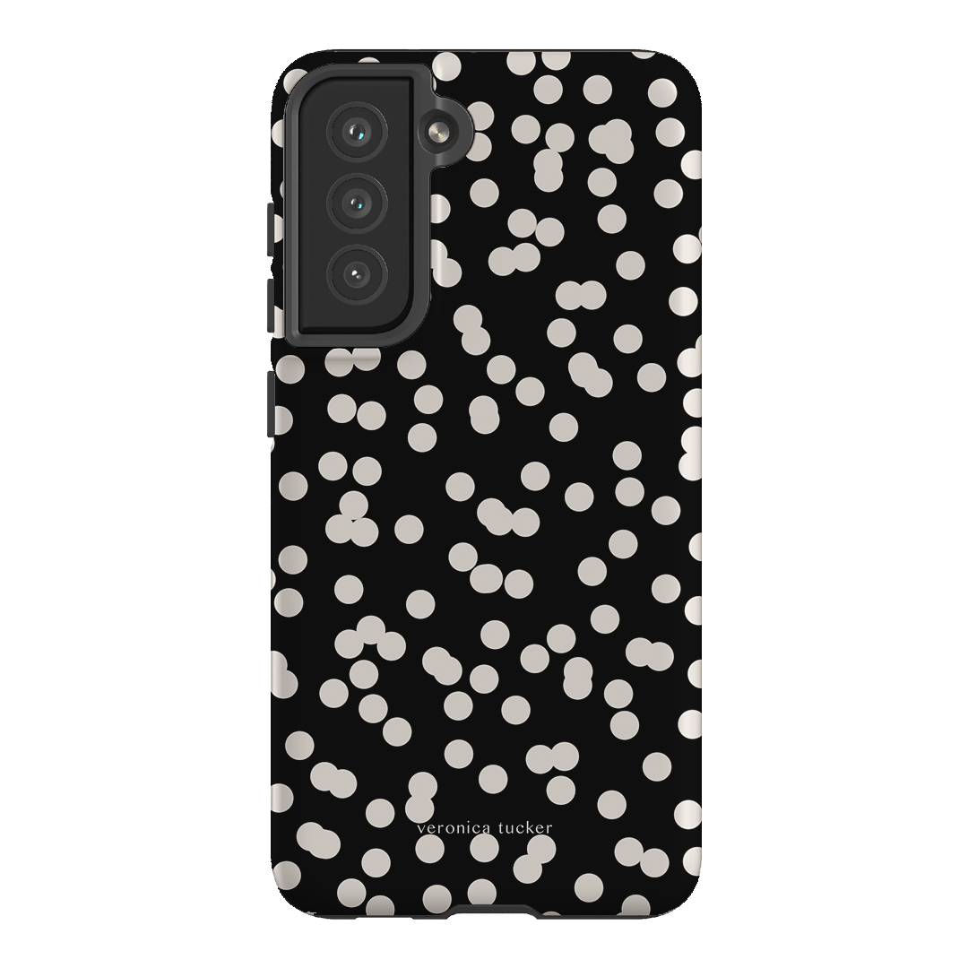 Mini Confetti Noir Printed Phone Cases Samsung Galaxy S21 FE / Armoured by Veronica Tucker - The Dairy