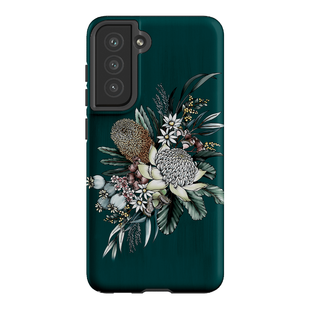 Teal Native Printed Phone Cases Samsung Galaxy S21 FE / Armoured by Typoflora - The Dairy