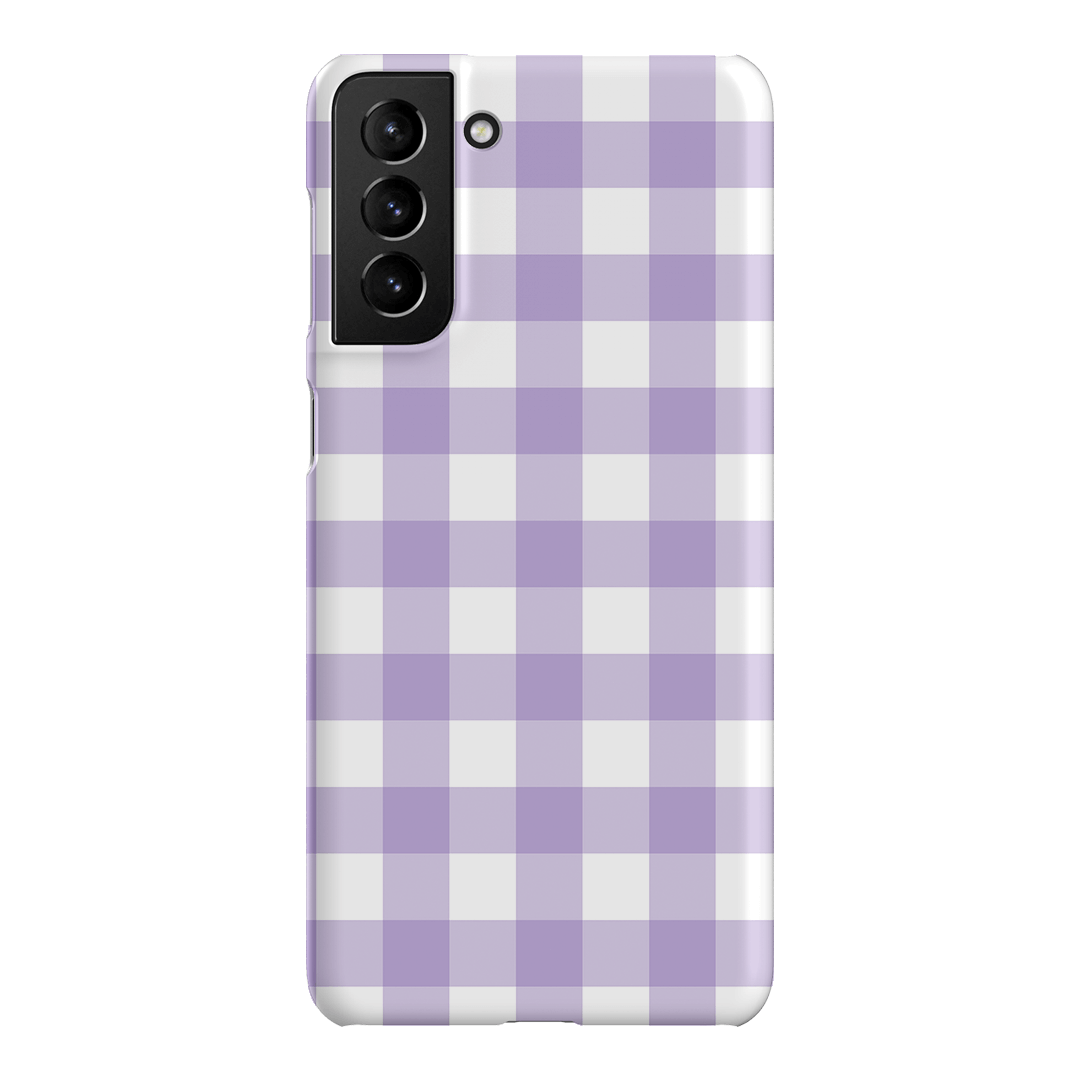 Gingham in Lilac Matte Case Matte Phone Cases Samsung Galaxy S21 Plus / Snap by The Dairy - The Dairy