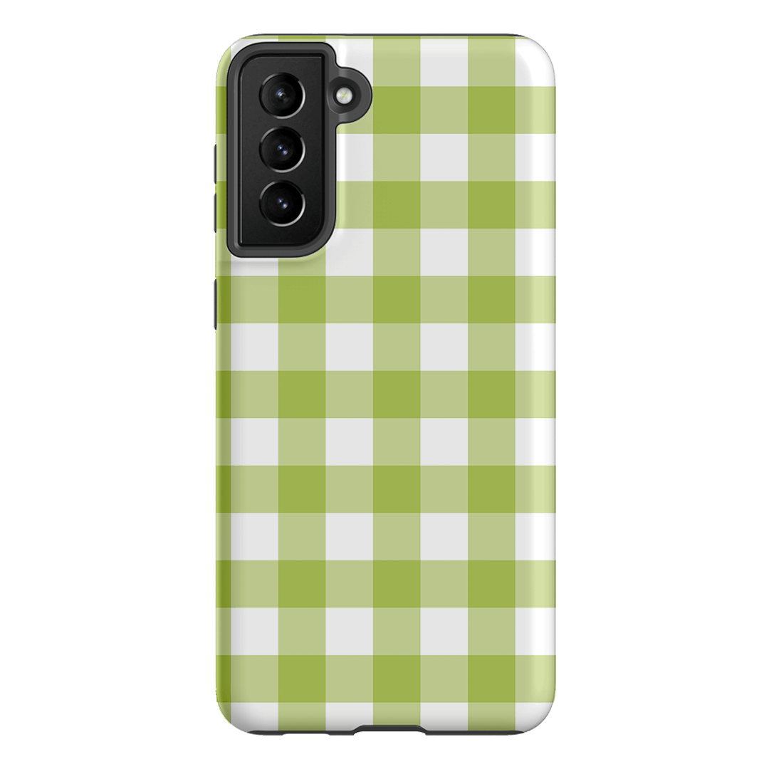 Gingham in Citrus Matte Case Matte Phone Cases Samsung Galaxy S21 Plus / Armoured by The Dairy - The Dairy