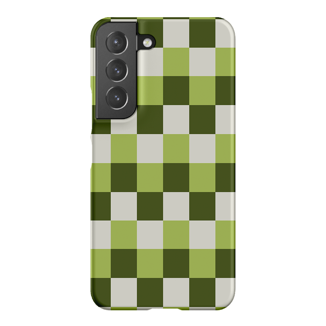 Checks in Green Matte Case Matte Phone Cases Samsung Galaxy S22 / Snap by The Dairy - The Dairy