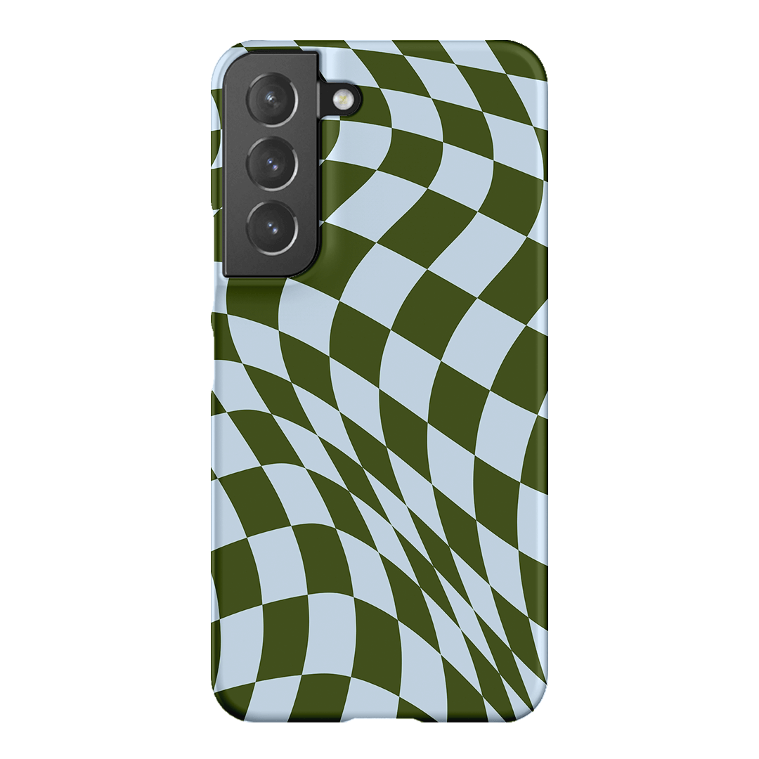 Wavy Check Forest on Sky Matte Case Matte Phone Cases Samsung Galaxy S22 / Snap by The Dairy - The Dairy