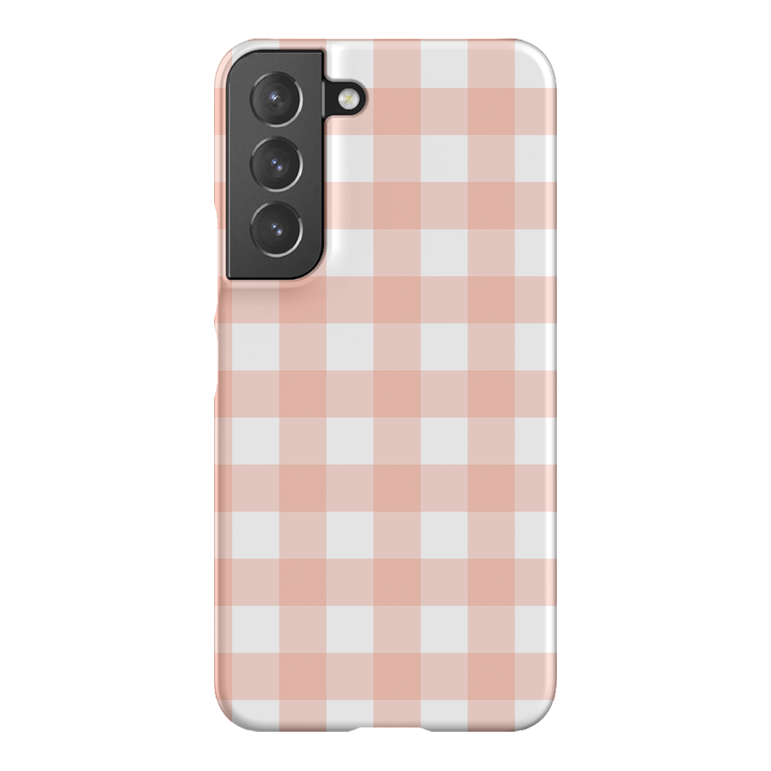 Gingham in Blush Matte Case Matte Phone Cases Samsung Galaxy S22 Plus / Snap by The Dairy - The Dairy