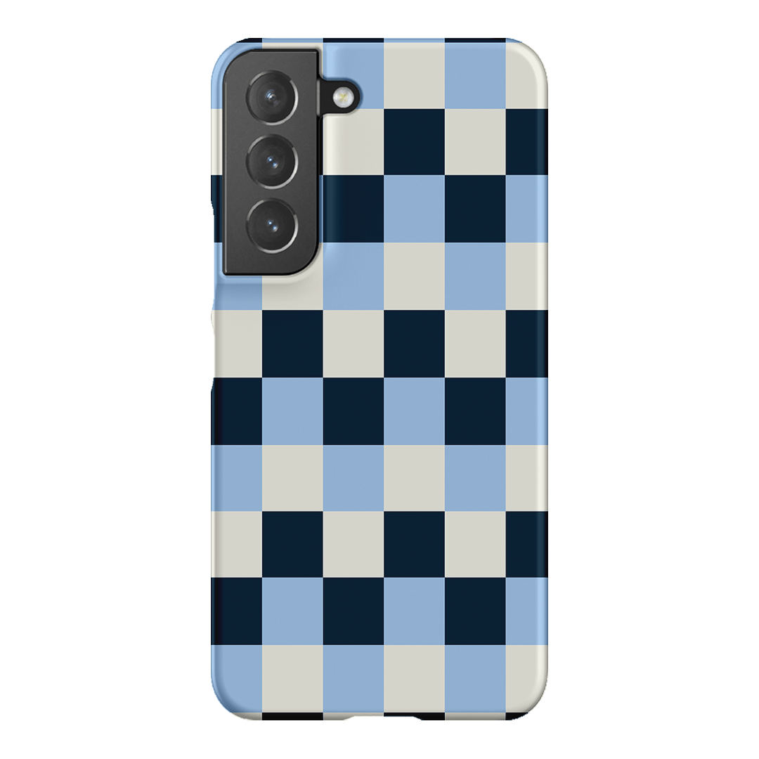 Checks in Blue Matte Case Matte Phone Cases Samsung Galaxy S22 Plus / Snap by The Dairy - The Dairy