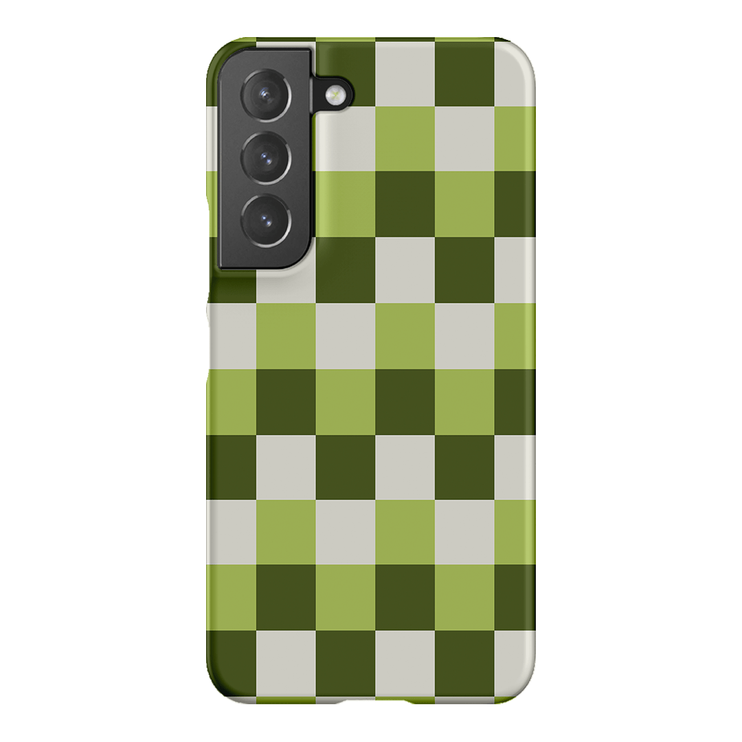 Checks in Green Matte Case Matte Phone Cases Samsung Galaxy S22 Plus / Snap by The Dairy - The Dairy