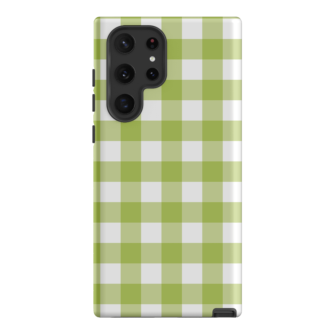 Gingham in Citrus Matte Case Matte Phone Cases Samsung Galaxy S22 Ultra / Armoured by The Dairy - The Dairy