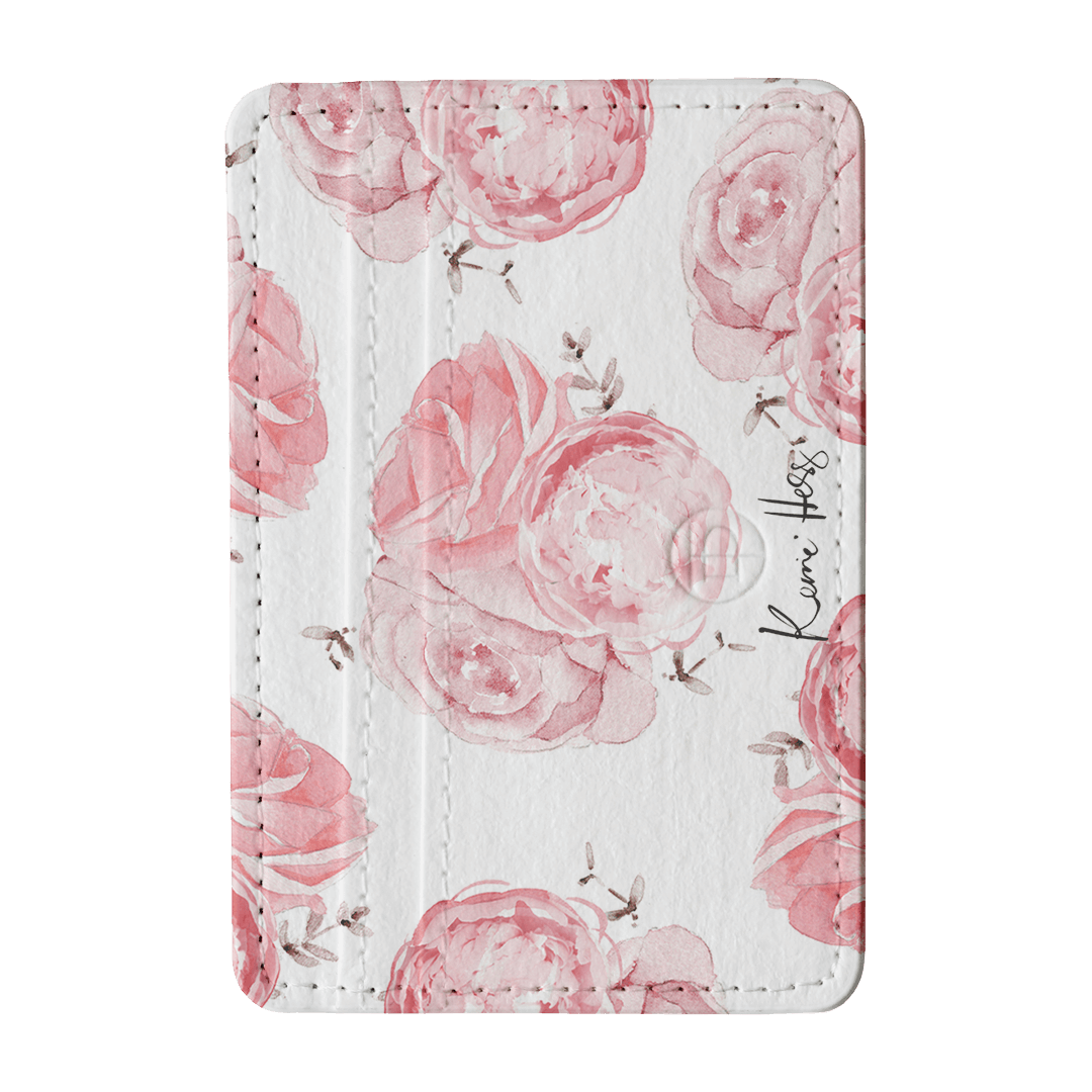 Peony Rose Wallet Phone Wallet Left 2 Cards by Kerrie Hess - The Dairy