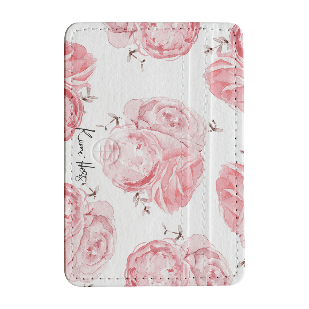 Peony Rose Wallet Phone Wallet Right 2 Cards by Kerrie Hess - The Dairy