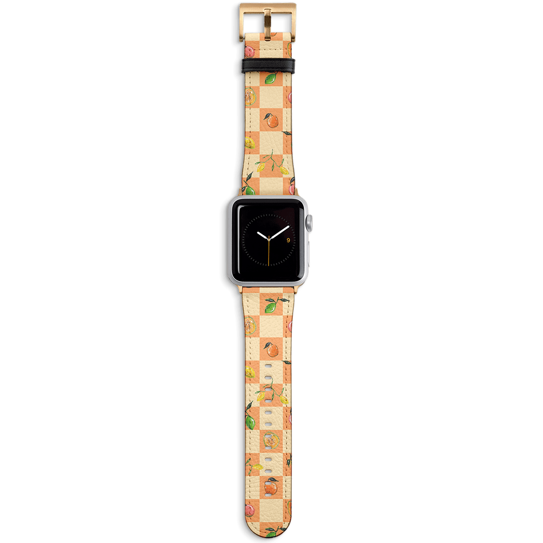 Fruit Picnic Apple Watch Band Watch Strap 42/44 MM Gold by BG. Studio - The Dairy