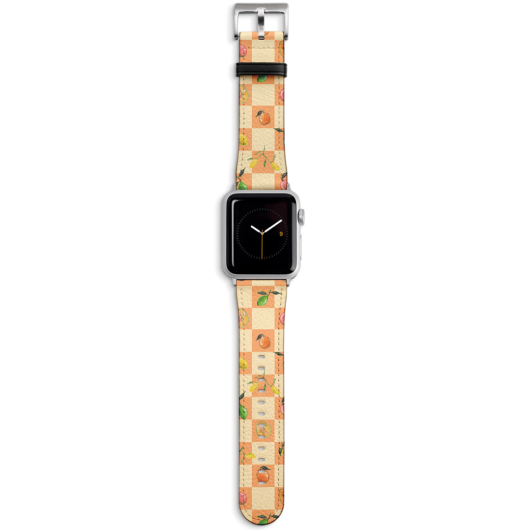 Fruit Picnic Apple Watch Band Watch Strap 42/44 MM Silver by BG. Studio - The Dairy