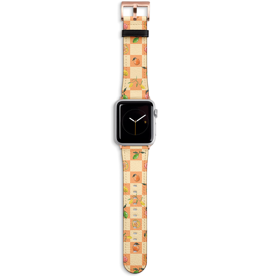 Fruit Picnic Apple Watch Band Watch Strap 42/44 MM Rose Gold by BG. Studio - The Dairy