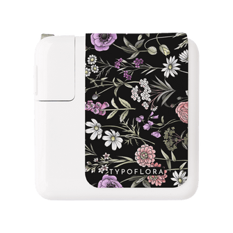 Flower Field Power Adapter Skin Power Adapter Skin Small by Typoflora - The Dairy
