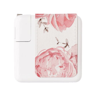 Peony Rose Power Adapter Skin Power Adapter Skin Small by Kerrie Hess - The Dairy