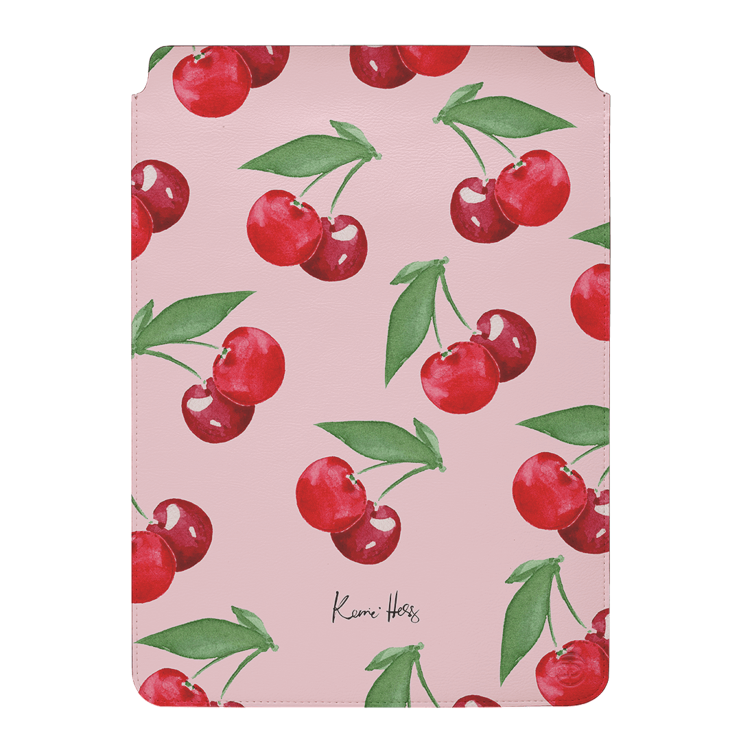 Cherry Rose Laptop & iPad Sleeve Laptop & Tablet Sleeve Small by Kerrie Hess - The Dairy
