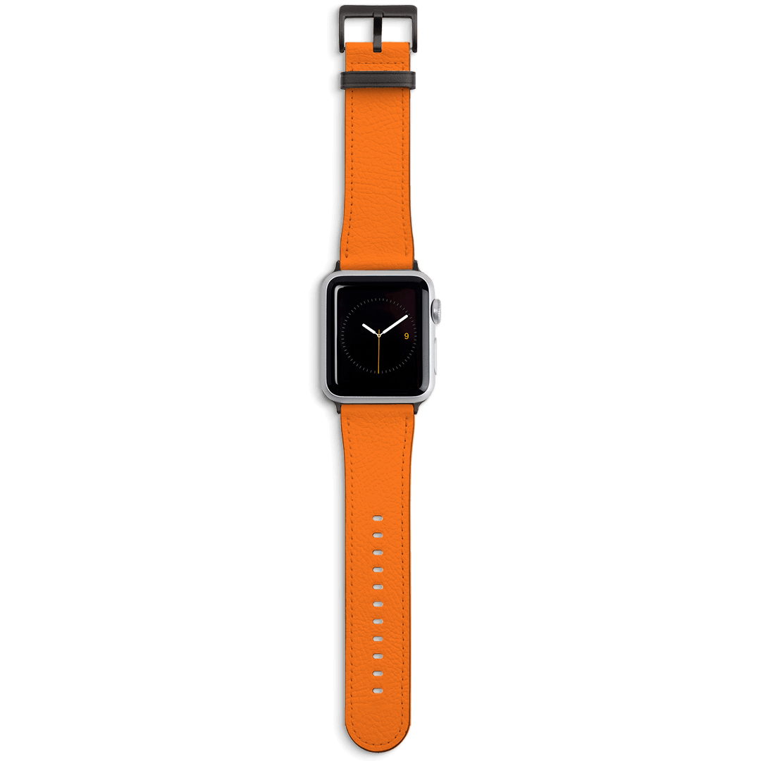 Bright Orange Apple Watch Band Watch Strap Apple Watch / 38/40 MM Black by The Dairy - The Dairy