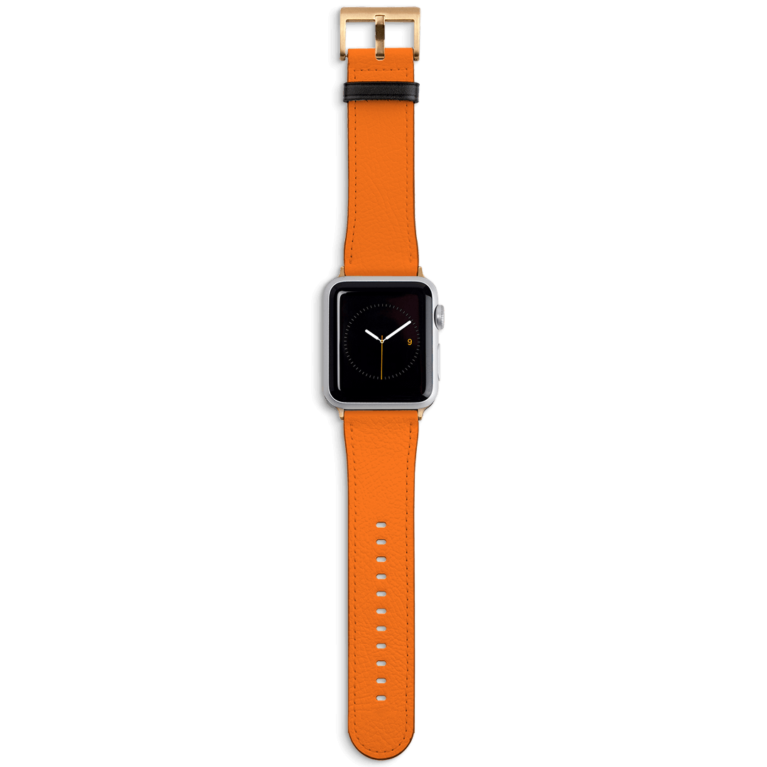 Bright Orange Apple Watch Band Watch Strap Apple Watch / 38/40 MM Gold by The Dairy - The Dairy