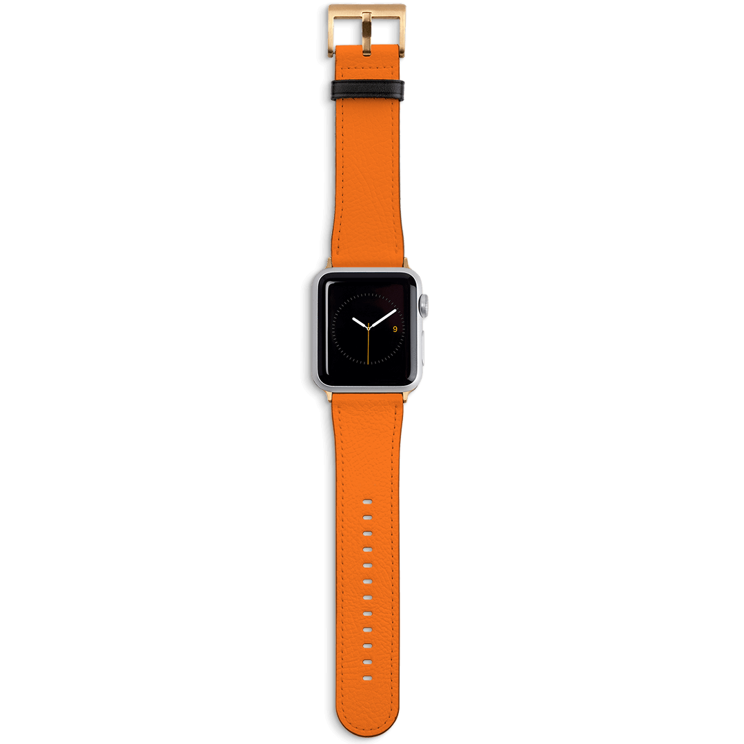 Bright Orange Apple Watch Band Watch Strap Apple Watch / 42/44 MM Gold by The Dairy - The Dairy