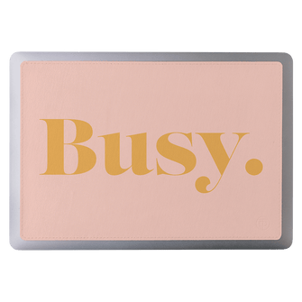 Busy Orange on Blush Laptop Skin Laptop Skin by The Dairy - The Dairy
