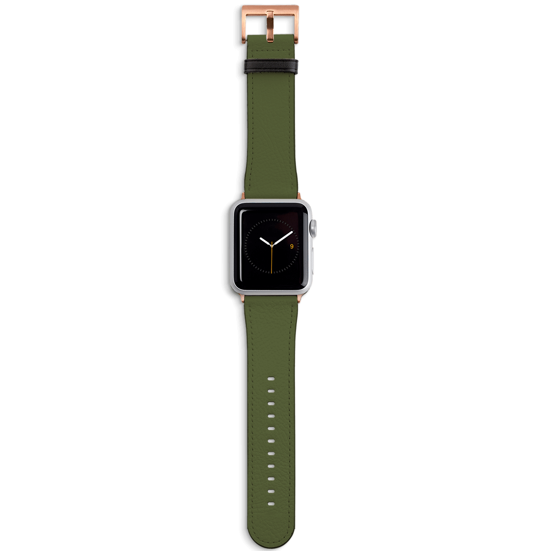 Forest Green Apple Watch Band Watch Strap 38/40 MM Rose Gold by The Dairy - The Dairy