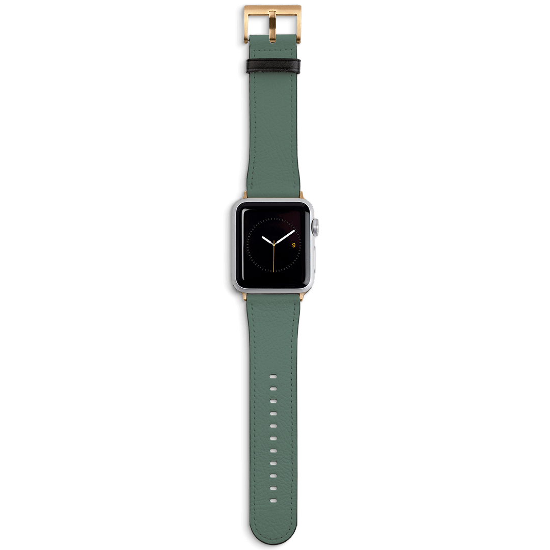 Hunter Green Apple Watch Band Watch Strap 38/40 MM Gold by The Dairy - The Dairy