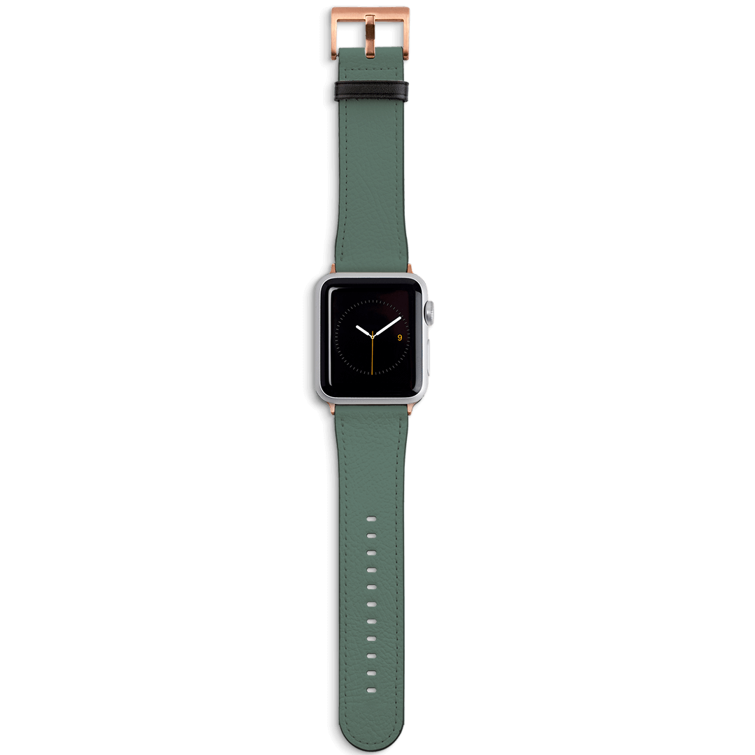Hunter Green Apple Watch Band Watch Strap 38/40 MM Rose Gold by The Dairy - The Dairy