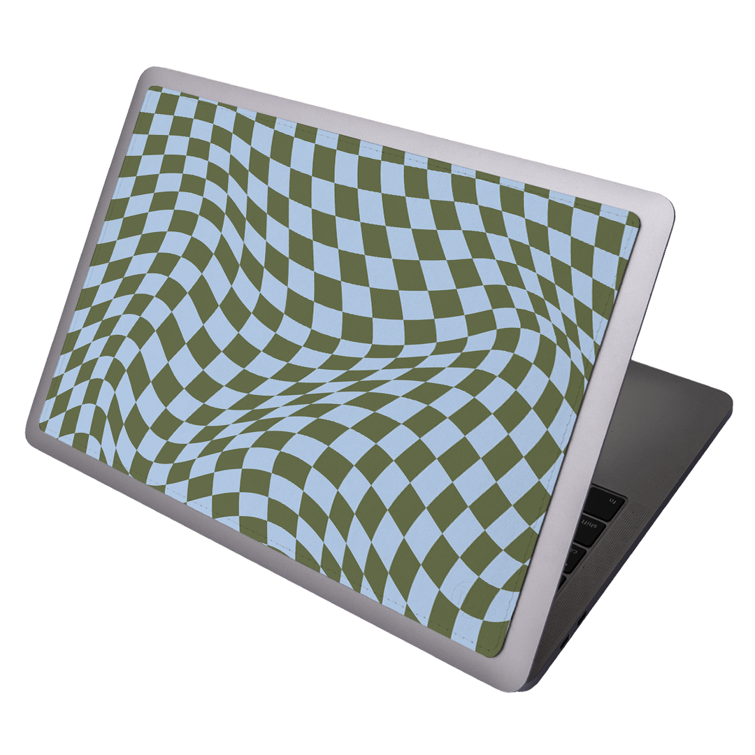 Wavy Check Forest on Sky Laptop Skin Laptop Skin by The Dairy - The Dairy