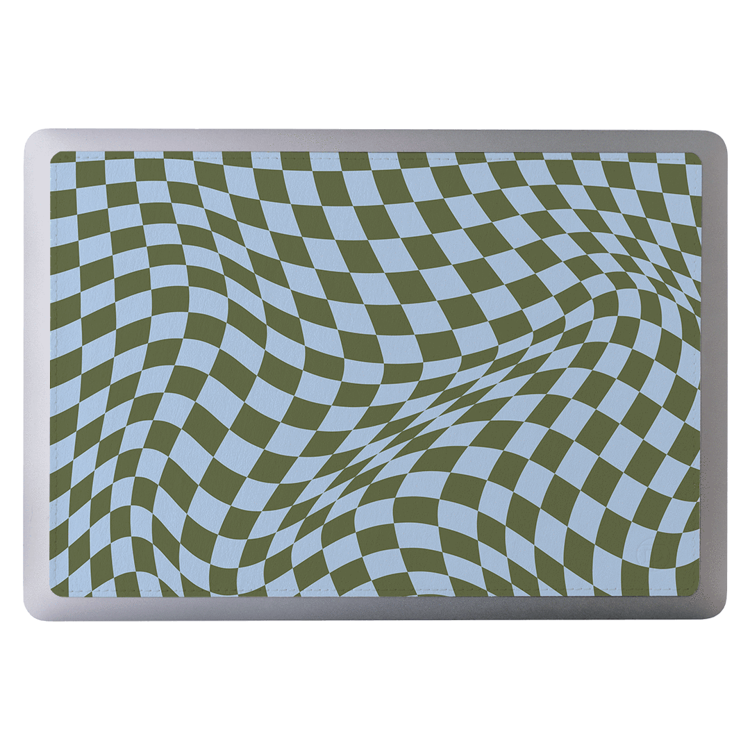 Wavy Check Forest on Sky Laptop Skin Laptop Skin by The Dairy - The Dairy
