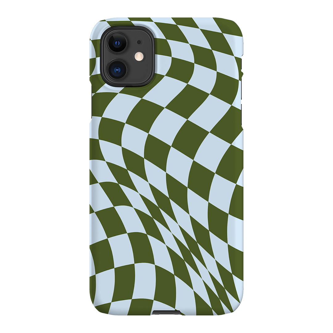 Wavy Check Forest on Sky Matte Case Matte Phone Cases iPhone 11 / Snap by The Dairy - The Dairy