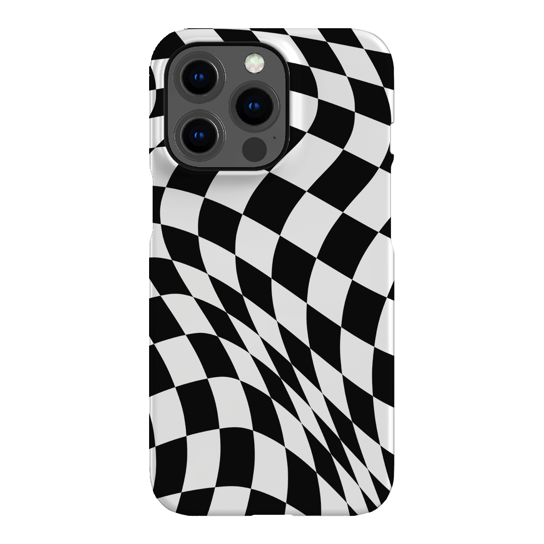 Wavy Check Noir Matte Case Matte Phone Cases iPhone 13 Pro / Snap by The Dairy - The Dairy