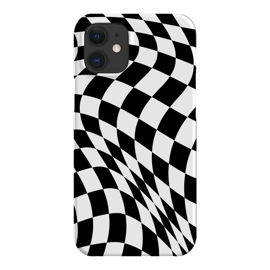 Wavy Check Noir Matte Case Matte Phone Cases iPhone 12 / Snap by The Dairy - The Dairy