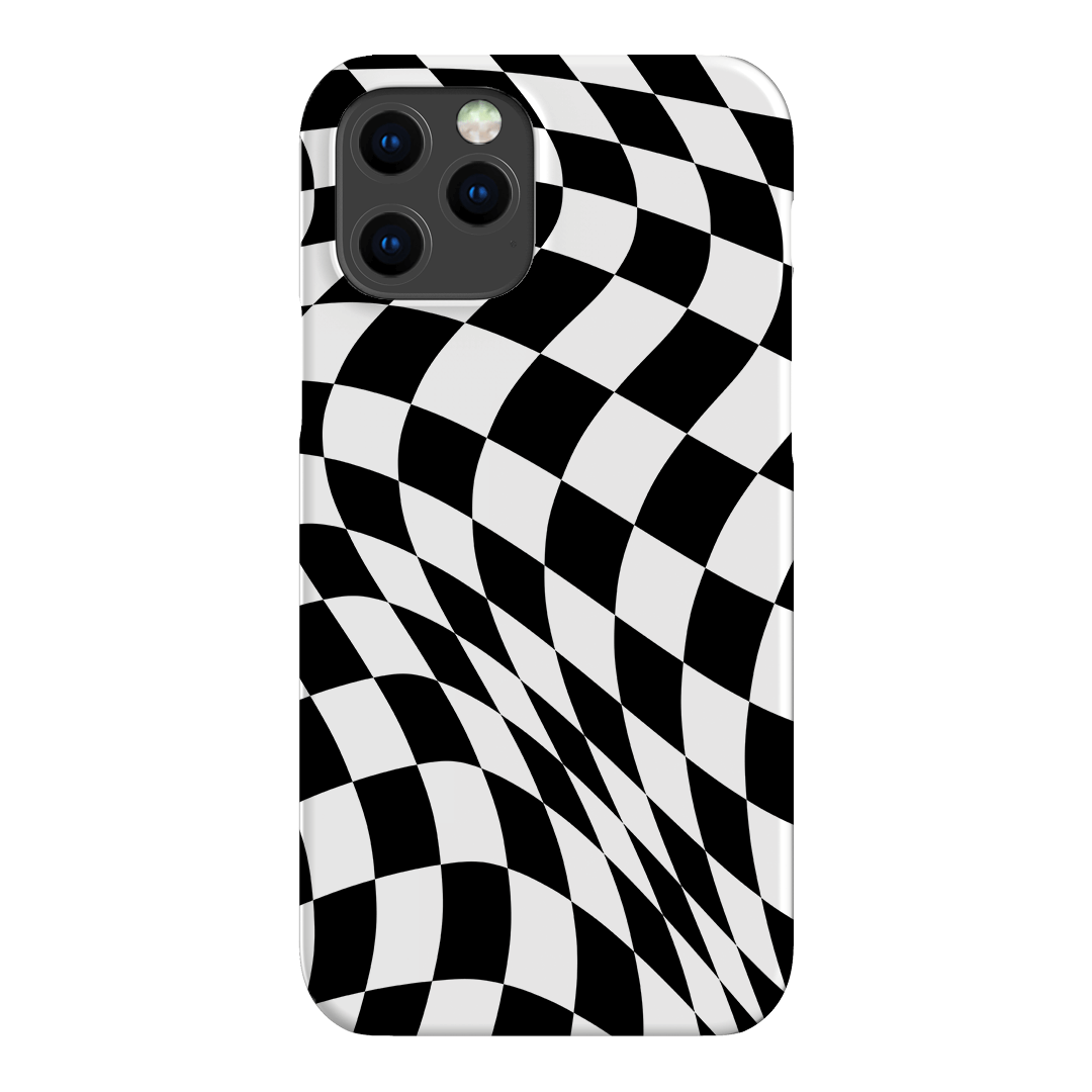 Wavy Check Noir Matte Case Matte Phone Cases iPhone 12 Pro / Snap by The Dairy - The Dairy
