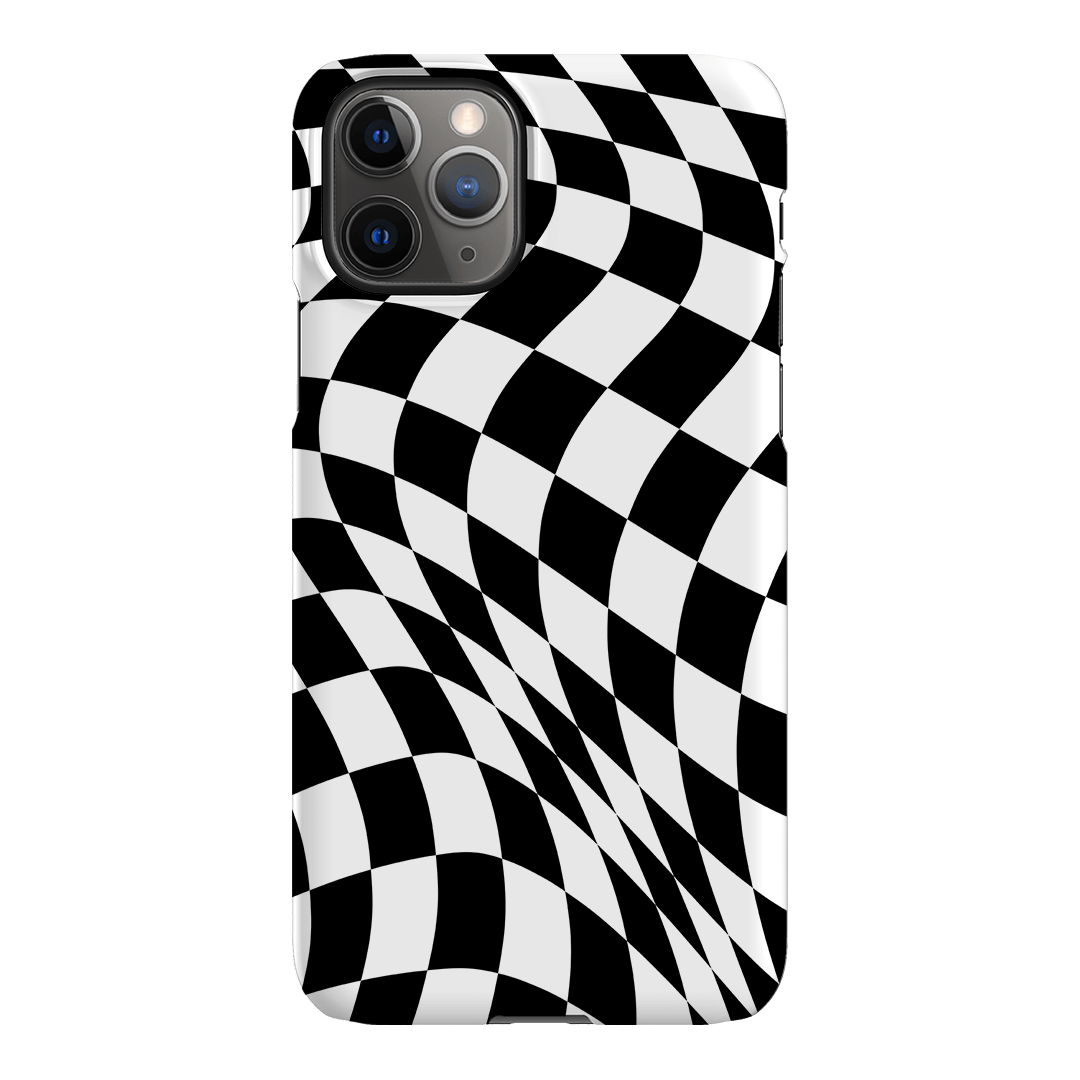 Wavy Check Noir Matte Case Matte Phone Cases iPhone 11 Pro / Snap by The Dairy - The Dairy