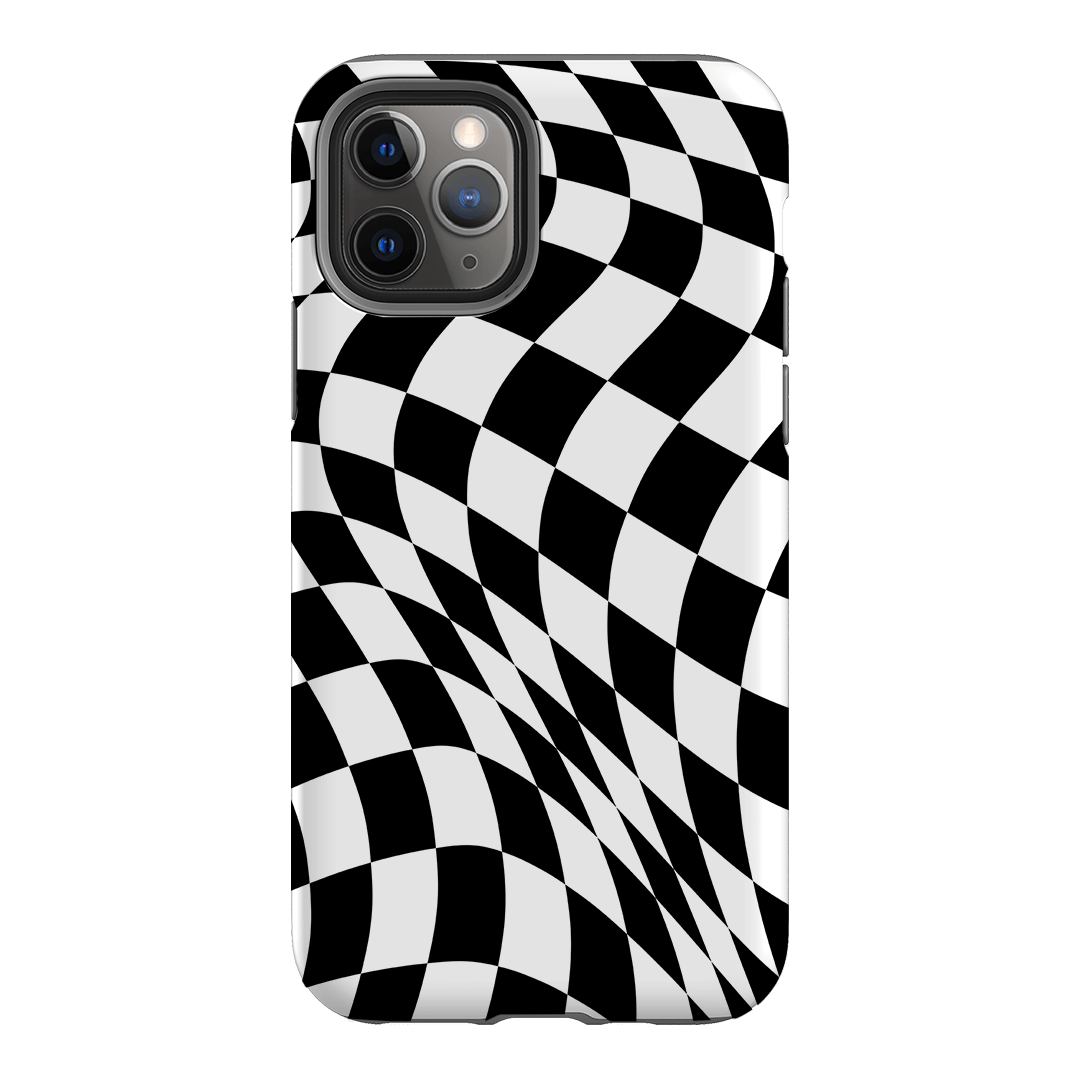 Wavy Check Noir Matte Case Matte Phone Cases iPhone 11 Pro / Armoured by The Dairy - The Dairy