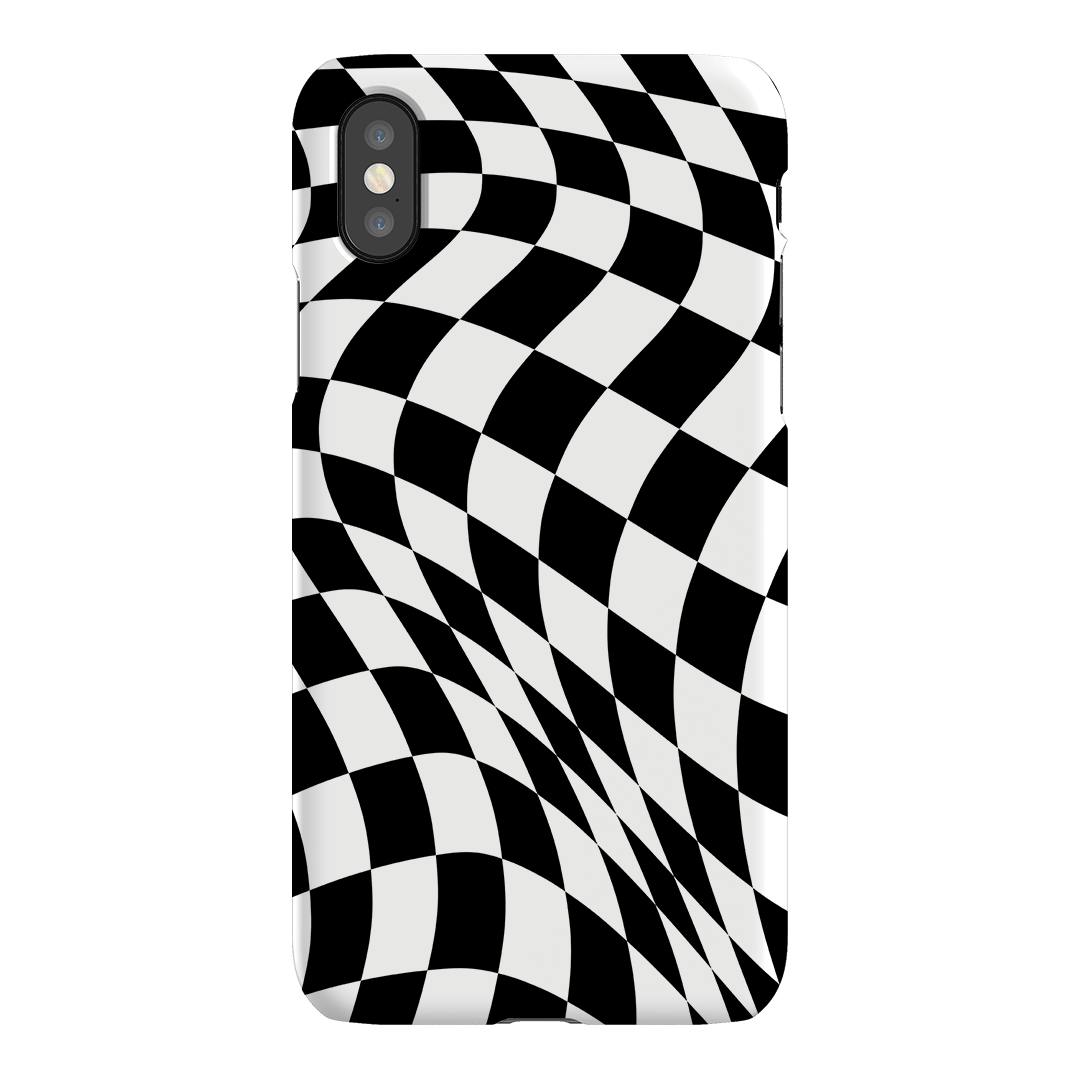 Wavy Check Noir Matte Case Matte Phone Cases iPhone XS / Snap by The Dairy - The Dairy
