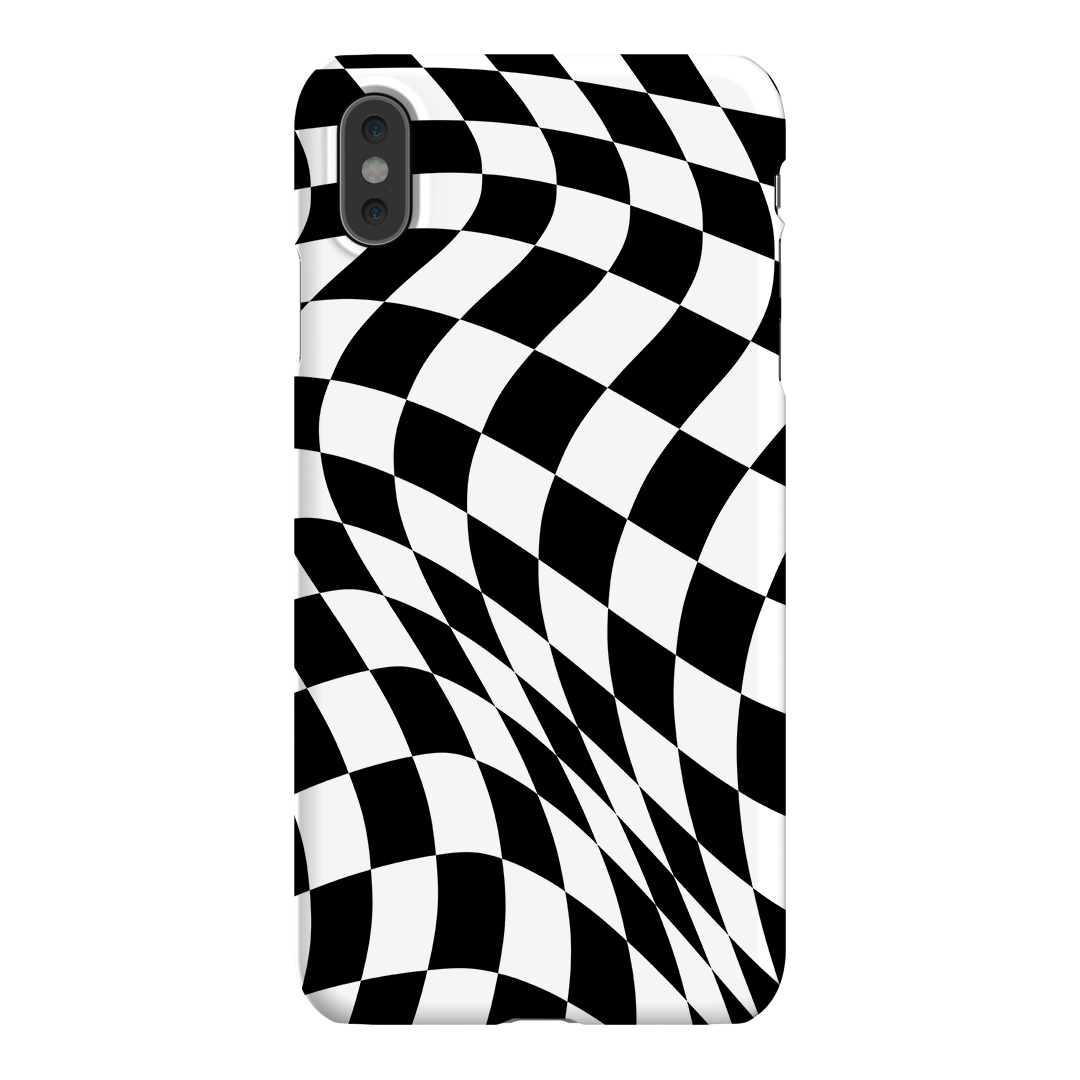 Wavy Check Noir Matte Case Matte Phone Cases iPhone XS Max / Snap by The Dairy - The Dairy