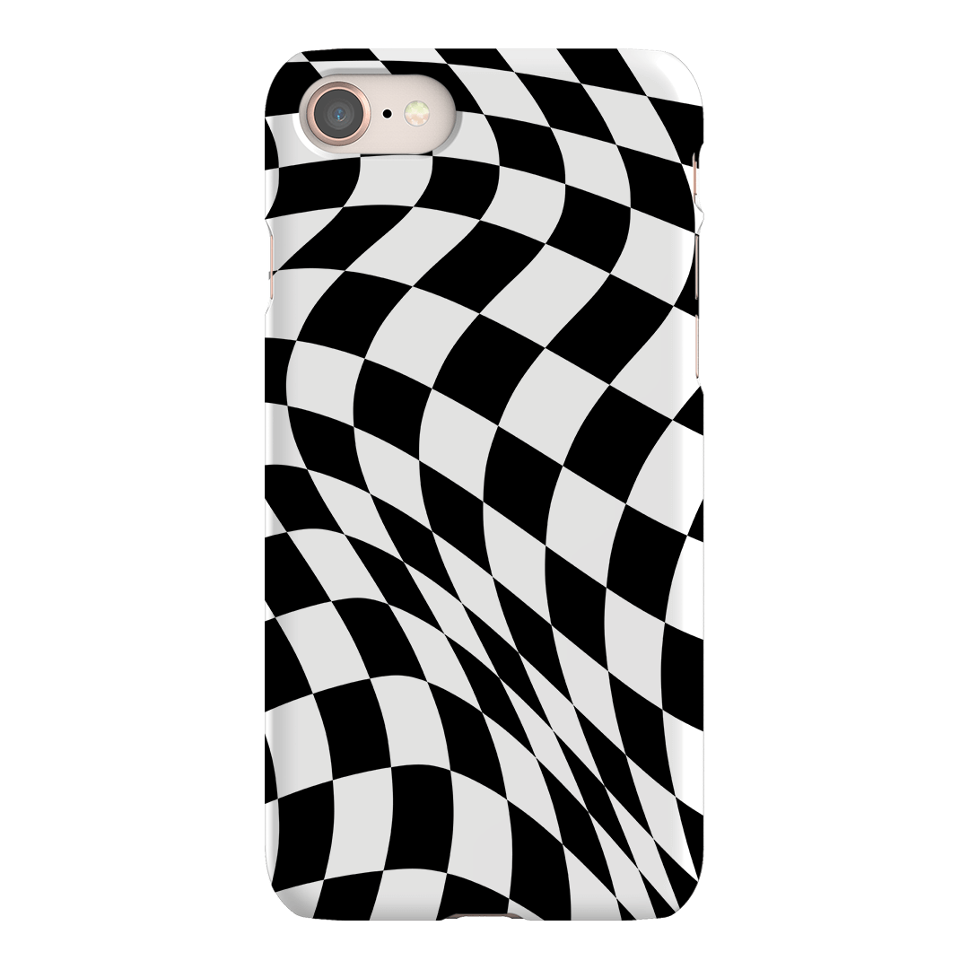 Wavy Check Noir Matte Case Matte Phone Cases iPhone 8 / Snap by The Dairy - The Dairy