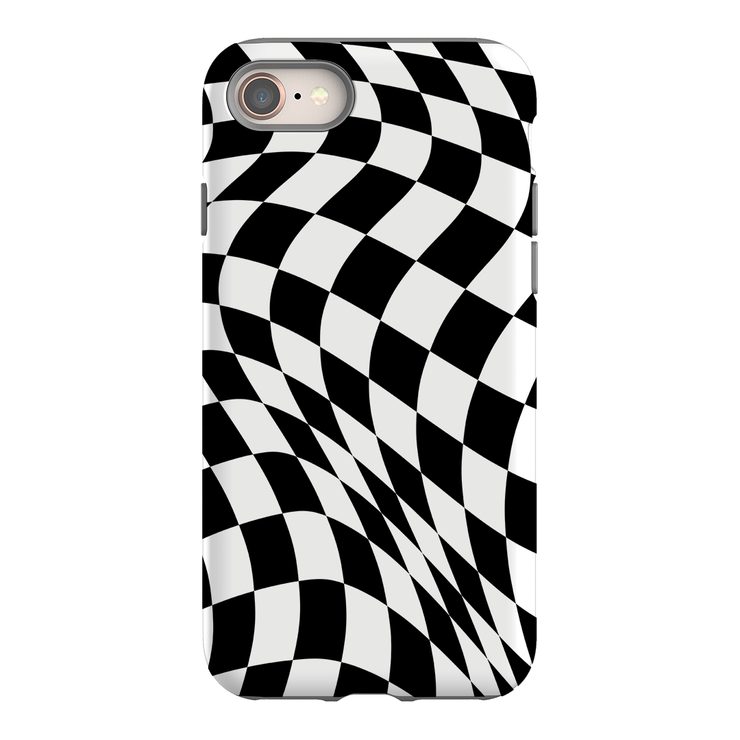 Wavy Check Noir Matte Case Matte Phone Cases iPhone 8 / Armoured by The Dairy - The Dairy