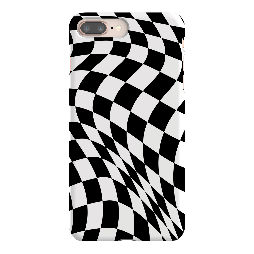 Wavy Check Noir Matte Case Matte Phone Cases iPhone 8 Plus / Snap by The Dairy - The Dairy