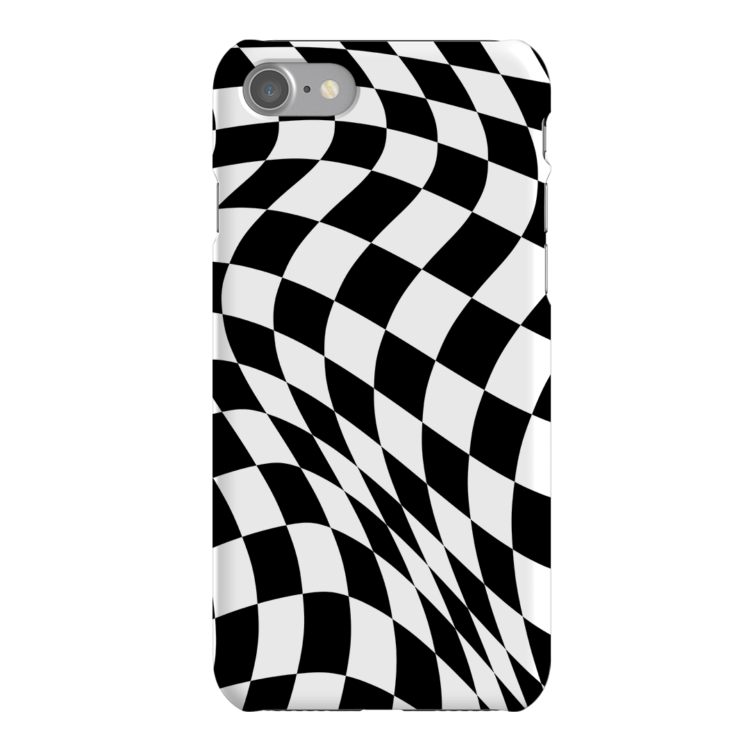 Wavy Check Noir Matte Case Matte Phone Cases iPhone SE / Snap by The Dairy - The Dairy