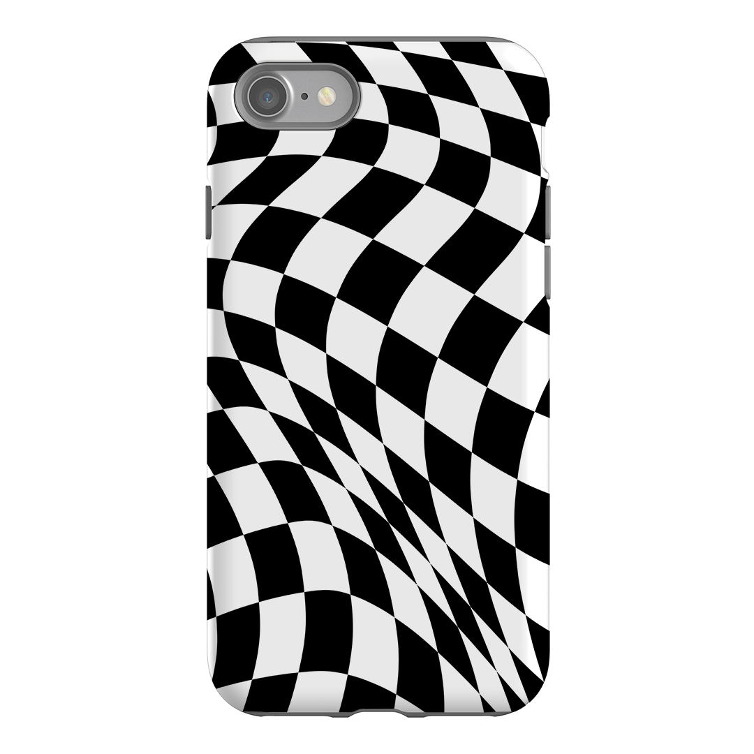 Wavy Check Noir Matte Case Matte Phone Cases iPhone SE / Armoured by The Dairy - The Dairy