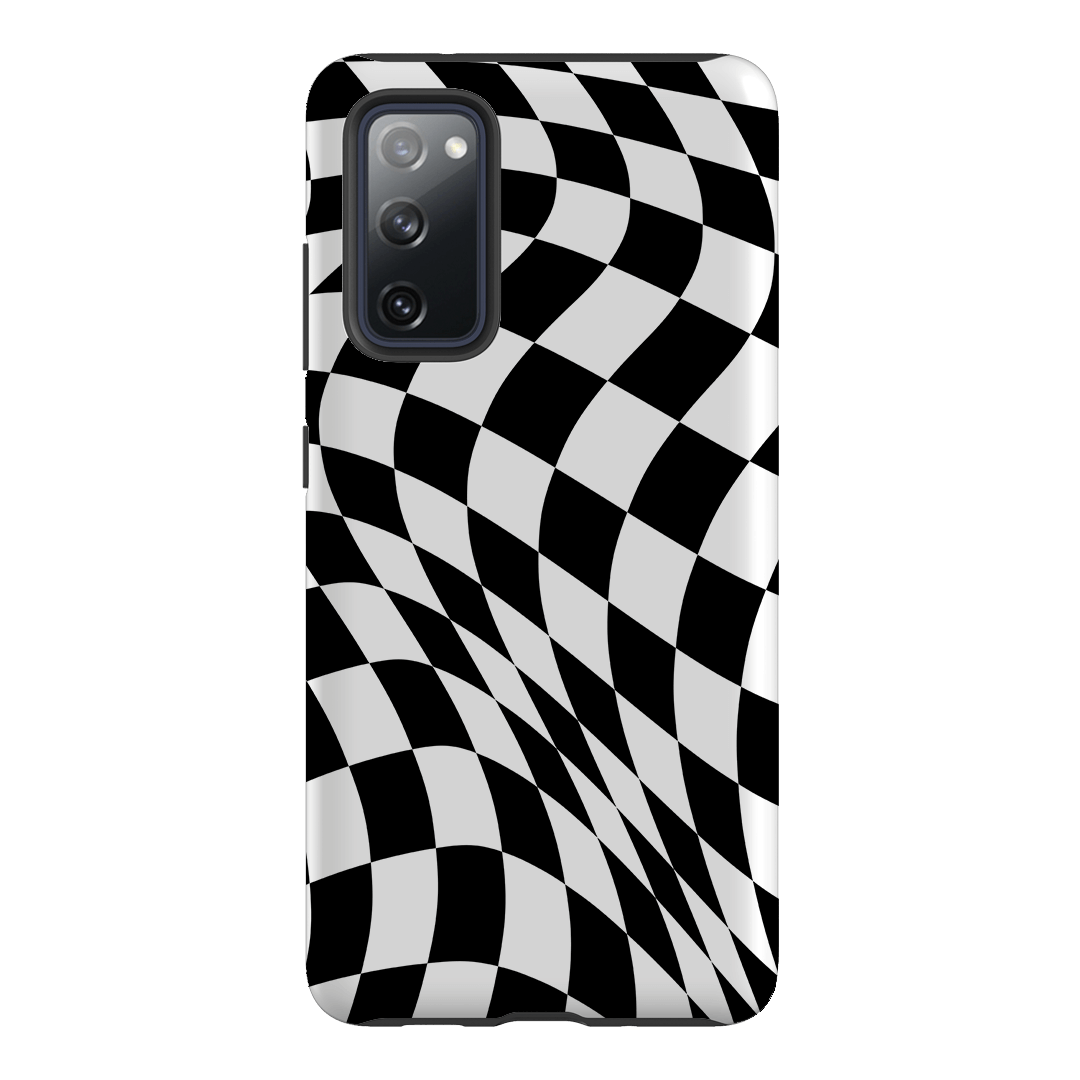 Wavy Check Noir Matte Case Matte Phone Cases Samsung Galaxy S20 FE / Armoured by The Dairy - The Dairy