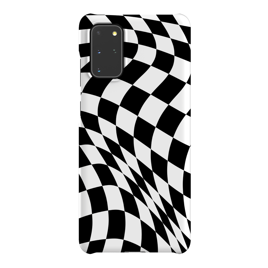 Wavy Check Noir Matte Case Matte Phone Cases Samsung Galaxy S20 Plus / Snap by The Dairy - The Dairy