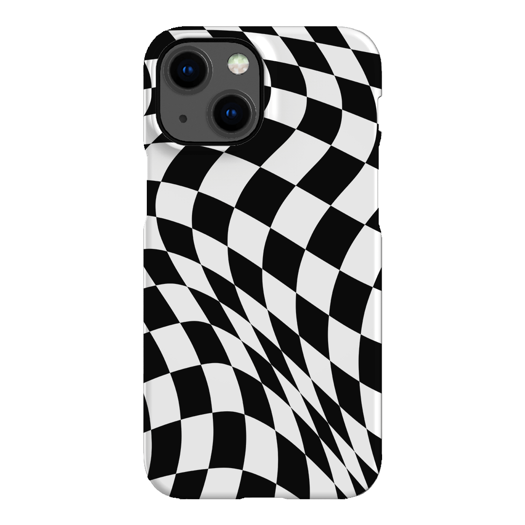 Wavy Check Noir Matte Case Matte Phone Cases iPhone 13 Mini / Snap by The Dairy - The Dairy